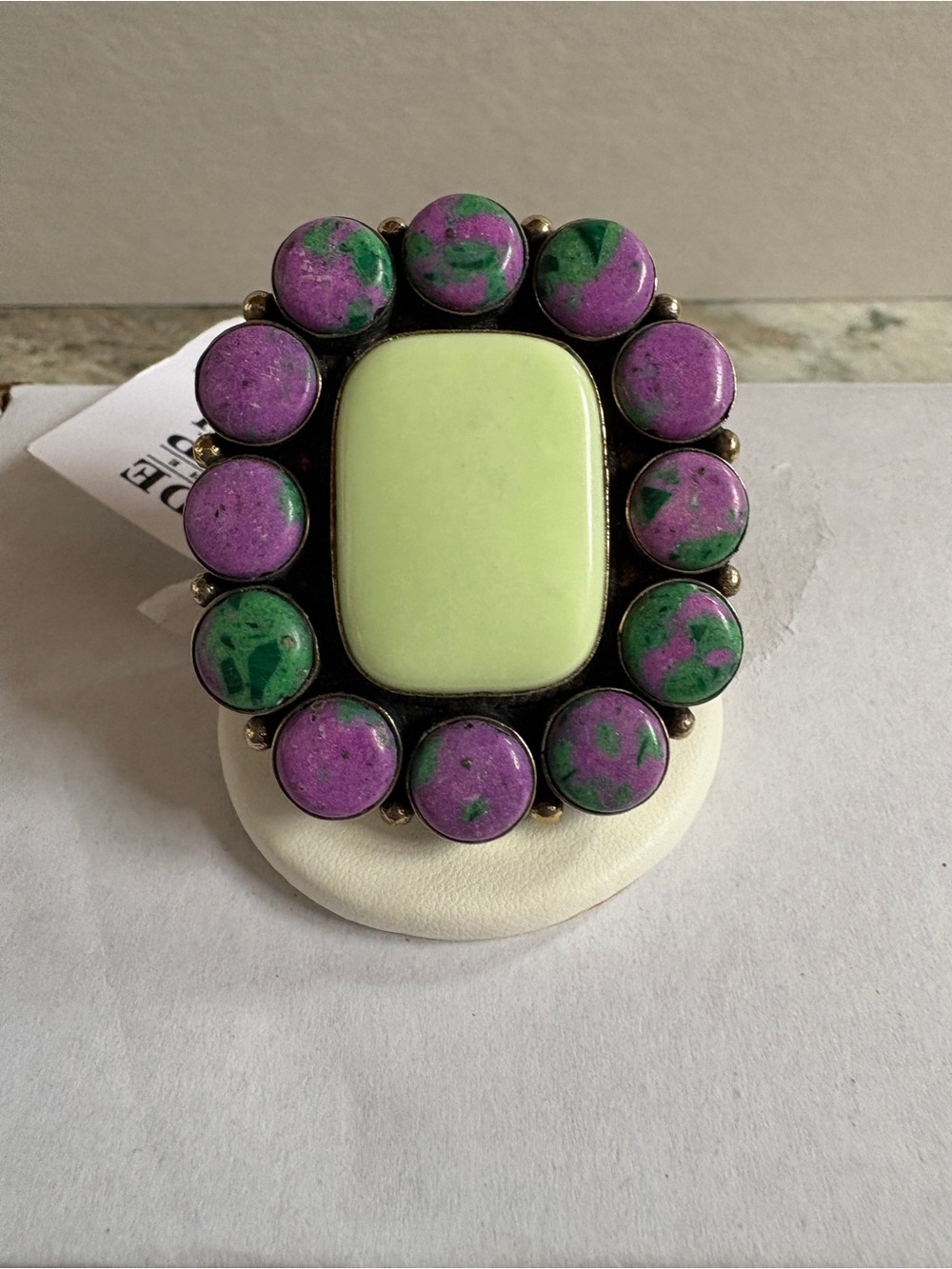Made in the Deep South 1970s Agate ring in silver